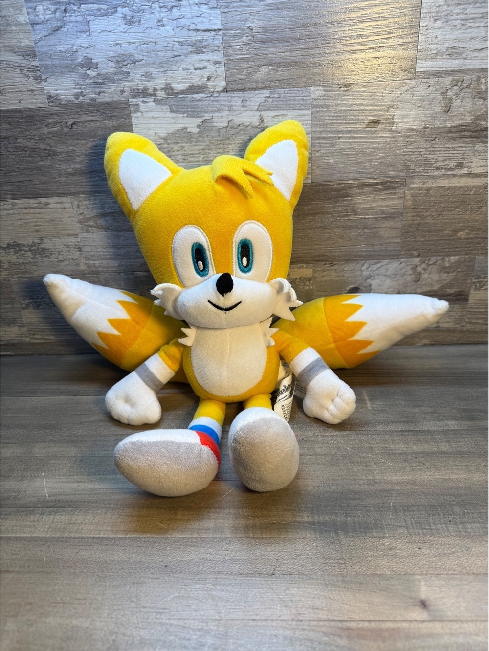 Sonic the Hedgehog Tails Plush 16” Sega Yellow Fox Stuffed Toy (ty1/cp)